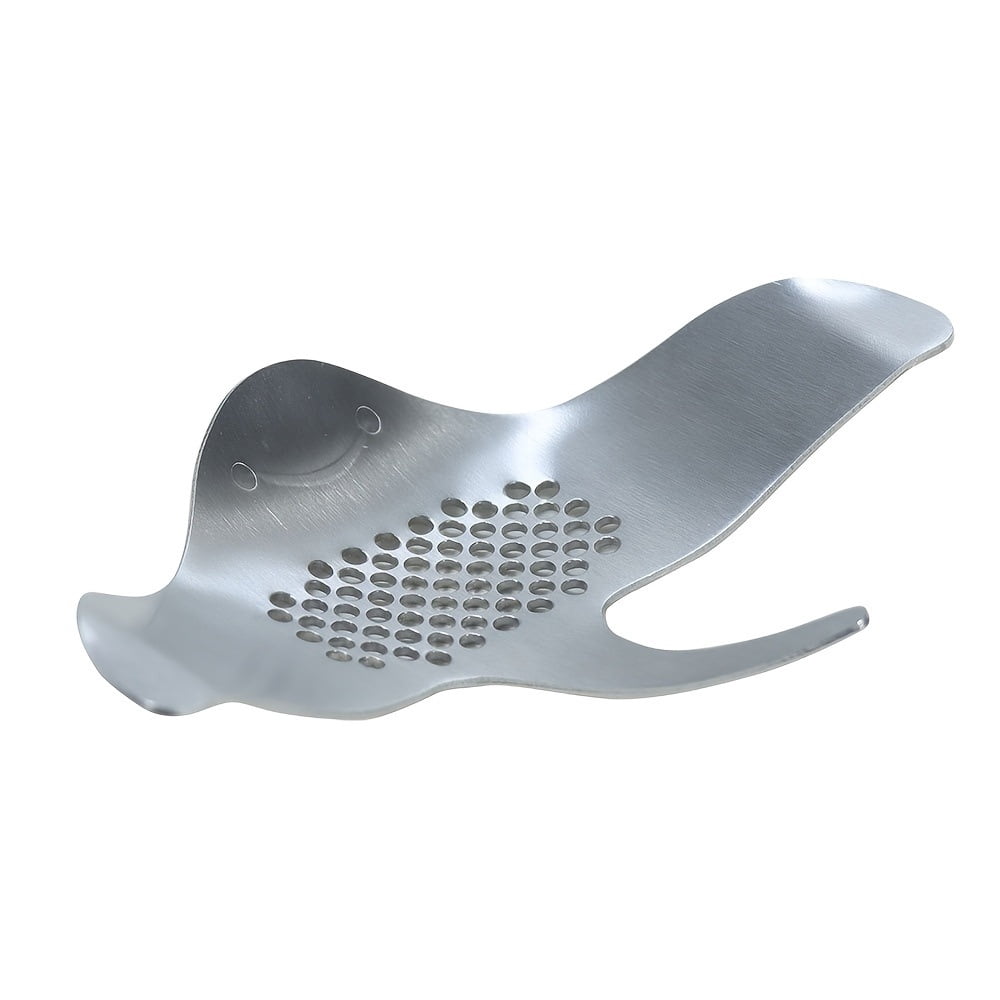 Stainless steel curved garlic press manual garlic pounding artifact creative kitchen garlic grinding tool household gadgets