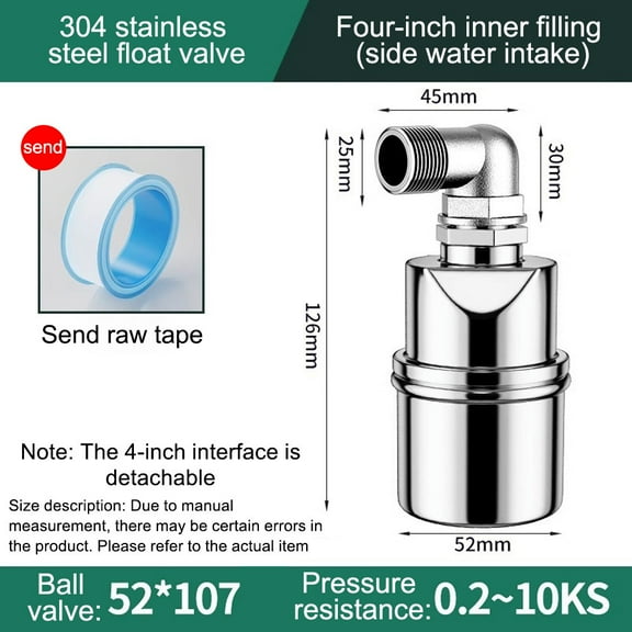 Stainless steel float valve water full stop valve switch water level controller