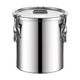 thumbnail image 1 of Stainless steel food container, soup pot with lock and handle for transport sealed tanks, double-layer food warmer milk barrels for flour grain coffee bean rice, 1 of 7