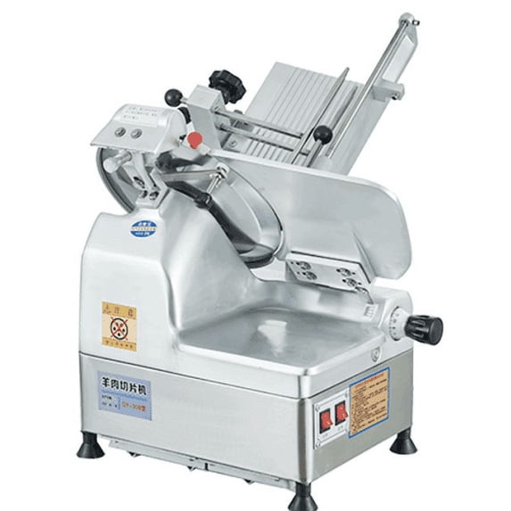 Stainless steel frozen meat slicer fully automatic slicer blade 12 inches thickness 0-7MM 180W+370W