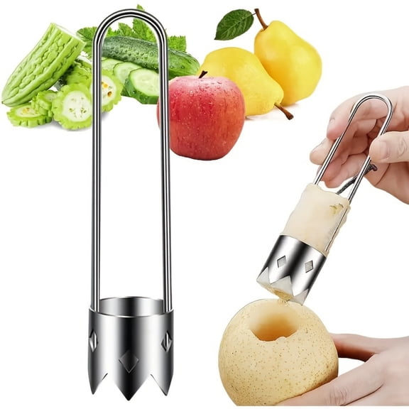 Stainless steel fruit and vegetable nucleator, Multifunctional Remover,Kitchen Gadgets for Vegetable and Fruit Coring red bell pepper seed remover, universal kitchen tool for apples, pears, peppers