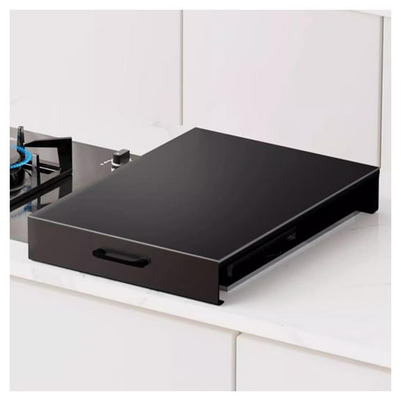 Stainless steel gas stove cover, stove cover plate, kitchen shelf, space-saving with non-slip feet for hob, electric stove