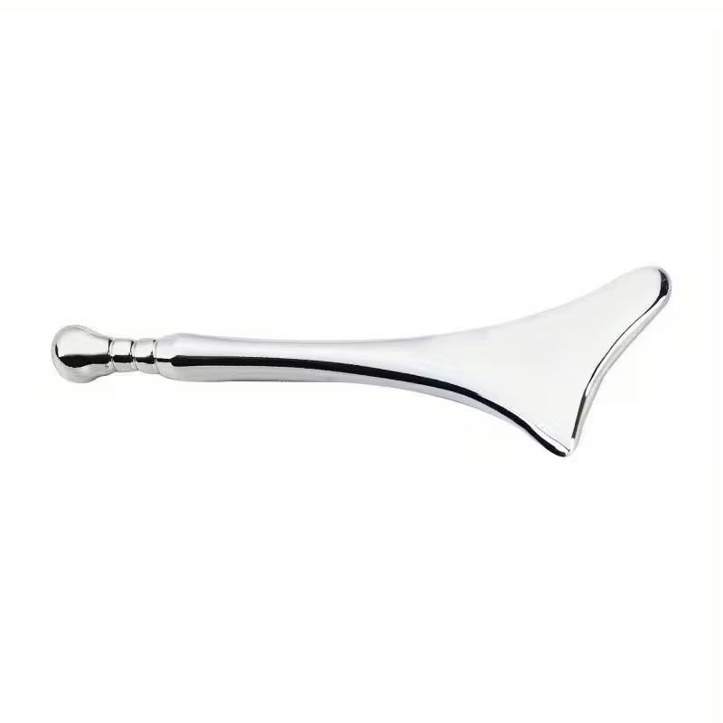 Stainless steel gua sha facial roller massager - ice point acupressor, suitable for dark circles, eye bags and sensitive skin