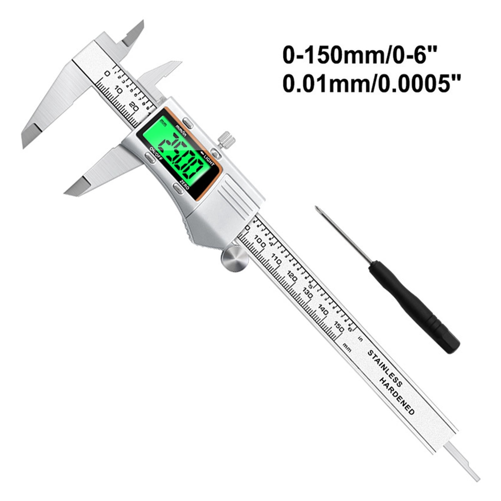 Stainless steel housing digital caliper 0-150mm measuring tool