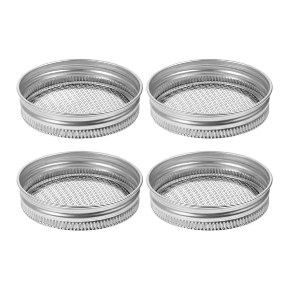 Stainless steel mesh sprouting lids set of 4 for jar growing seeds beans 2.952.950.59inch