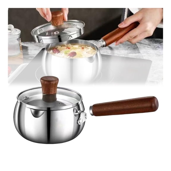 Stainless steel milk pan, traditional Japanese non-stick sauce pot, ramen soup pot, egg frying pan for milk, noodles and sauces