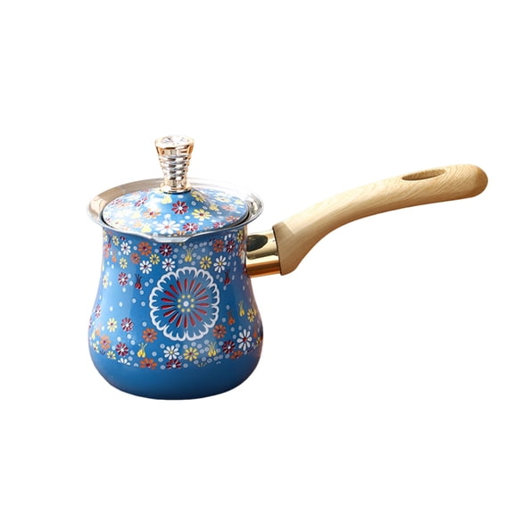 Stainless steel mocha pot Turkish coffee pot, watering can with lid and spout, stainless steel melting pot, for milk, chocolate, butter, cheese and coffee