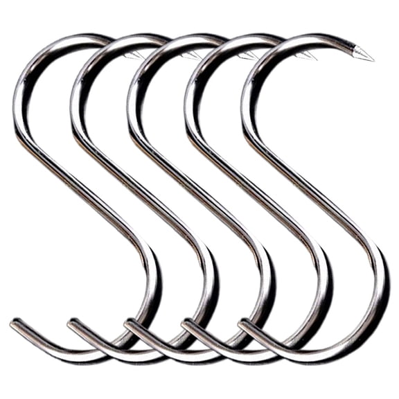 Stainless steel pointed s hook bacon s hook metal meat hook S type drying