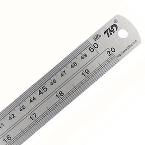 Stainless steel ruler, metal ruler, high-precision double-sided ruler, essential tool for office and study, accurate measurement, and helpful for DIY design.