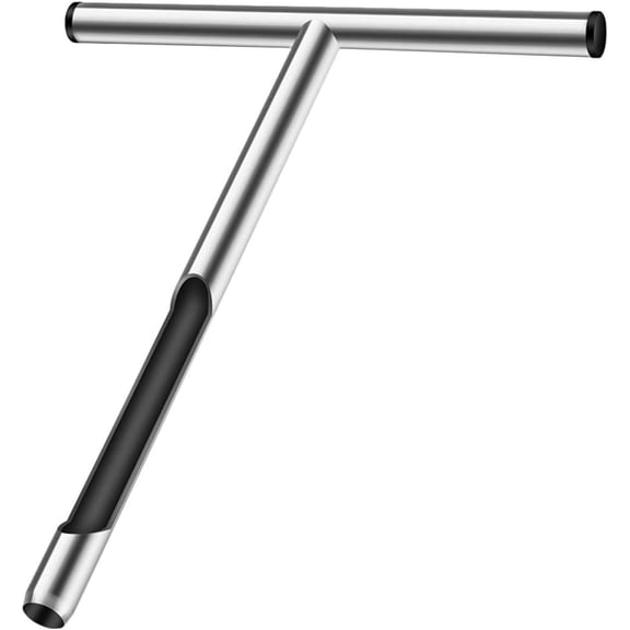 Stainless steel soil sampling probe with T-shaped handle, 21-inch metal core sampling tool for lawn and garden soil testing and plant care