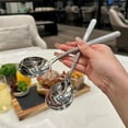 thumbnail image 1 of Stainless steel spoon Korean hammer pattern round spoon Western restaurant long handle rice spoon household spoon dessert spoon - style：Hammer shaped spoon；, 1 of 5