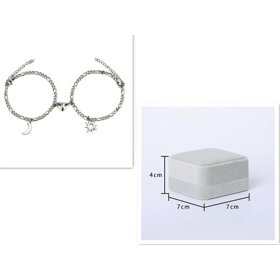 Stainless steel sun and moon bracelet creative heart magnet attraction