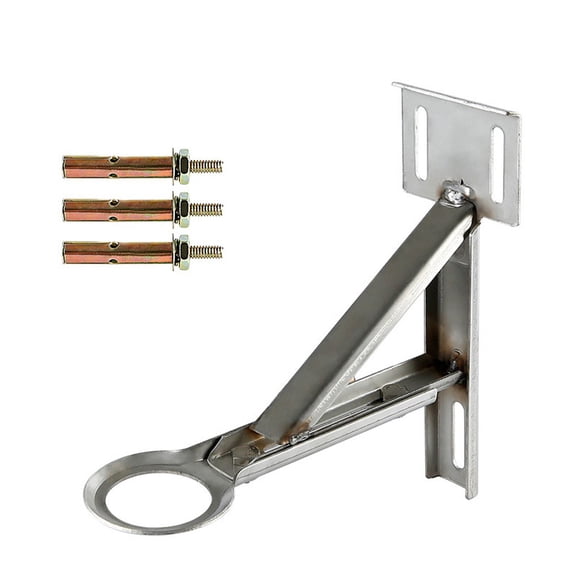 Stainless steel triangle basin bracket support for under counter sinks with multiple mounting holes and expansion screws, providing and stable installation