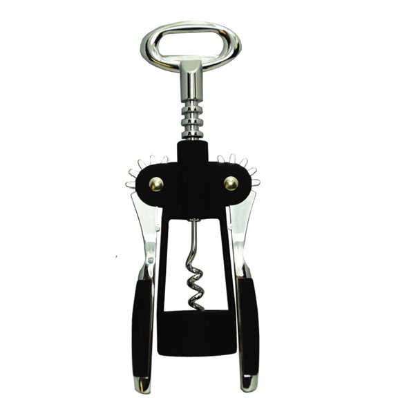 Stainless steel wine opener Spain Winged Corkscrew,Universal Fit For All Cork Sizes (Black )