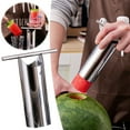 thumbnail image 1 of Stainless watermelon hole punch corer, commercial-style coring tool for fruit prep and dessert trays, 1 of 6