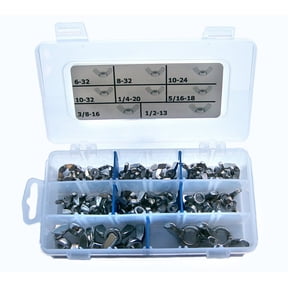 StainlessTown 18-8 Stainless Steel Wing Nut Assortment K18WN