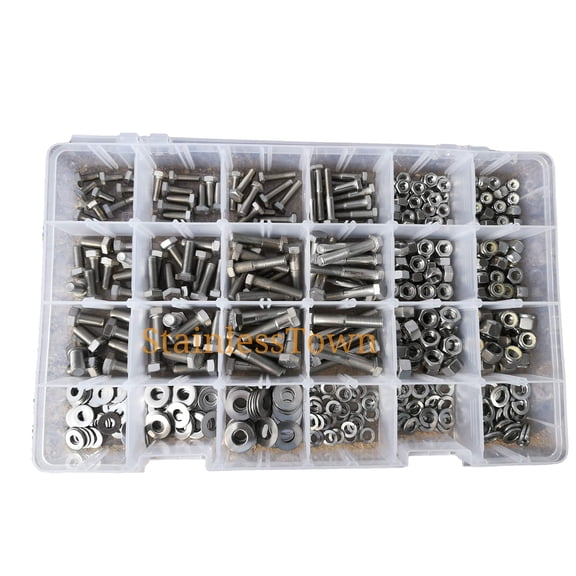 StainlessTown SAE Fine Thread Hex Bolt Master Kit 304 Stainless