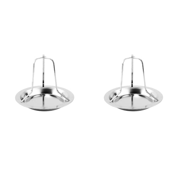 Stainlessed Steel Can Roaster Stand For Uniform Roasting Secure Heavy Base Design