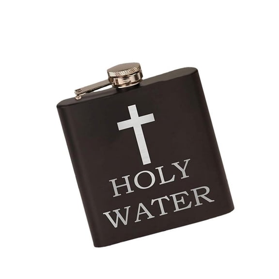 Stainlessed Steel Crossed Designing Holy Water Bottle Perfect For Outdoor Prayer And Faith Practice Wine Bottle