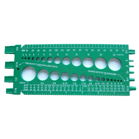 Stainlesstown Nut Bolt Thread Gauge (Green)