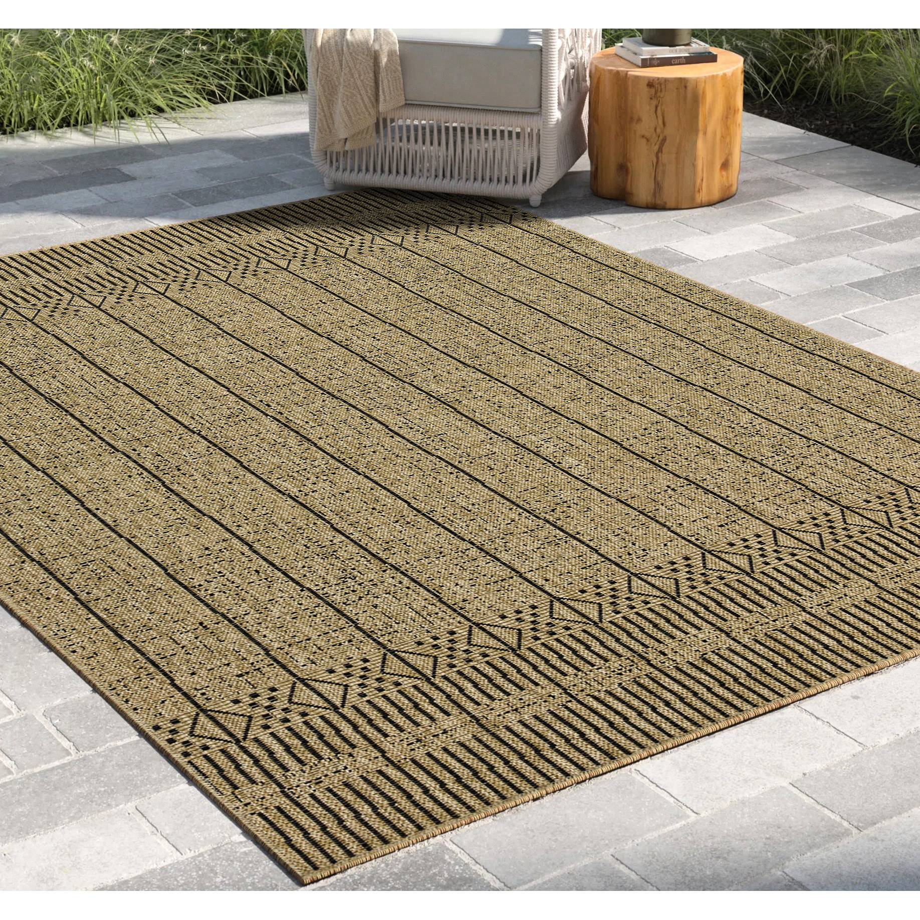 12x14 Polypropylene Rug Stainproof Polypropylene Rug+Flatweave Style”-“Living Areas/Outdoor ...