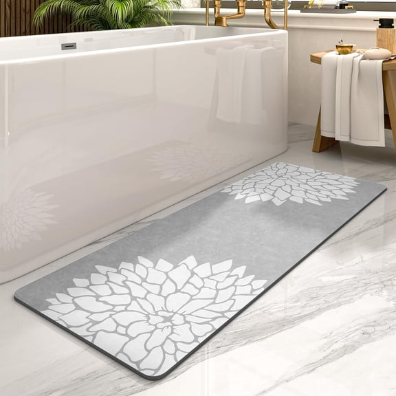 No Stains Bathroom Runner Rug-Bath Mats for Bathroom Non Slip-Super Absorbent Bathroom Floor Mat Quick Dry Diatomaceous Earth Bath Rug-Large Bathmat Bathroom Rug-20"x48"