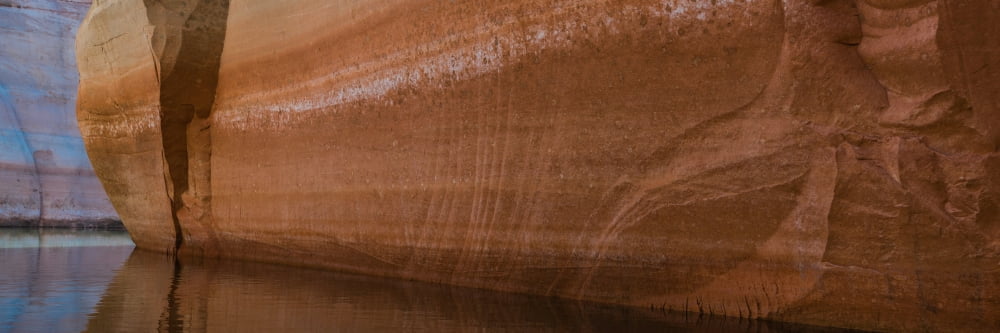 Stains from water seeps Lake Powell Glen Canyon National Recreation Area Arizona USA Canvas Art - Panoramic Images (6 x 18)