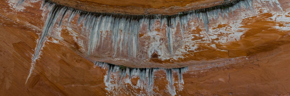 Stains from water seeps Lake Powell Glen Canyon National Recreation Area Arizona USA Canvas Art - Panoramic Images (6 x 18)