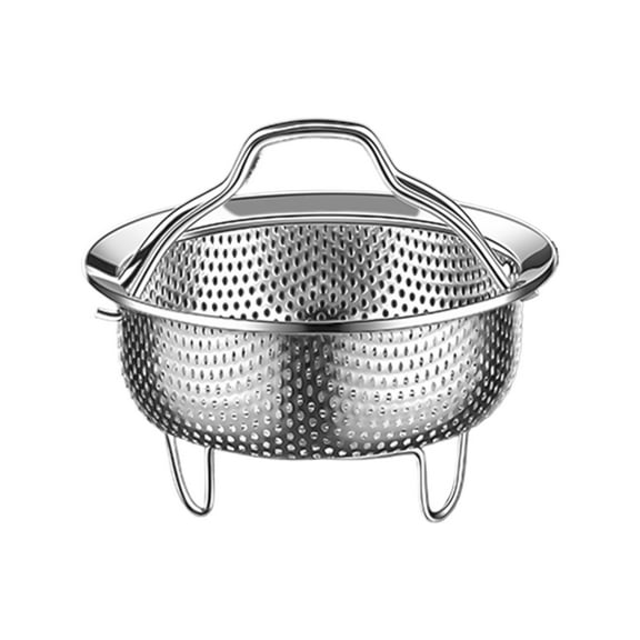 Stainsless Steel Steamers Basket with Handle Food Strainers Basket Drain Drainers Steaming Vegetable Steamers Rack