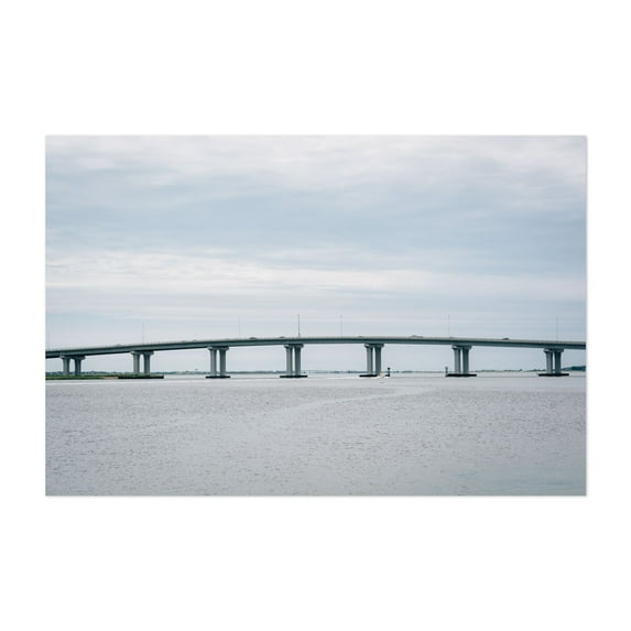 Stainton Memorial Causeway, Ocean City - Ocean City New Jersey Photography Bridge Water Seascape Architecture Coast Minimalist Landscape Unframed Wall Art Print 24 x 36 inches