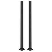 Stair Balusters Posts, 2X 38 Deck Railing Wrought Iron Handrail Post Kit for Indoor and Outdoor Family Homes, Lofts, Office Buildings, Decks Patio Railings, Fences Black