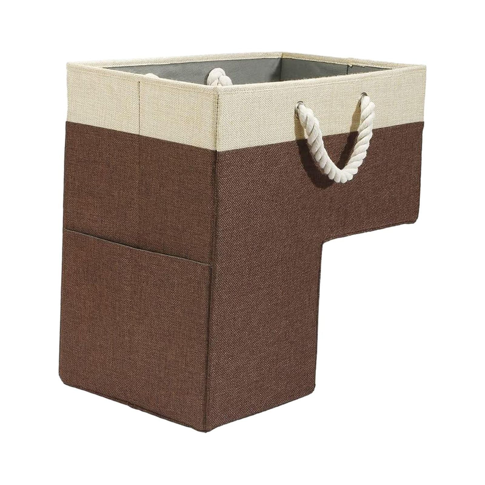 Stair Basket with Handles Staircase Storage Bin Household Organizer