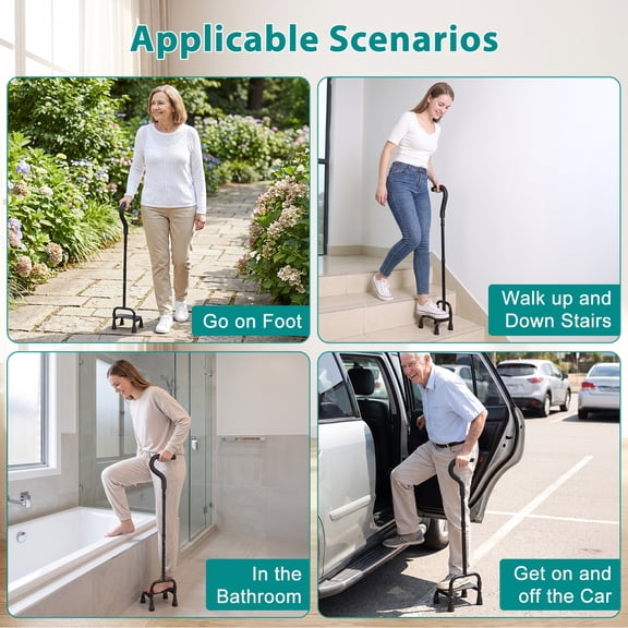 Stair Climbing Assist Cane for Seniors, Adjustable Half Step Assist Aid for Walking Up Down Stairs, Portable Stair Lift Cane, Step Stair Walking Aid, Stability Walking Sticks for