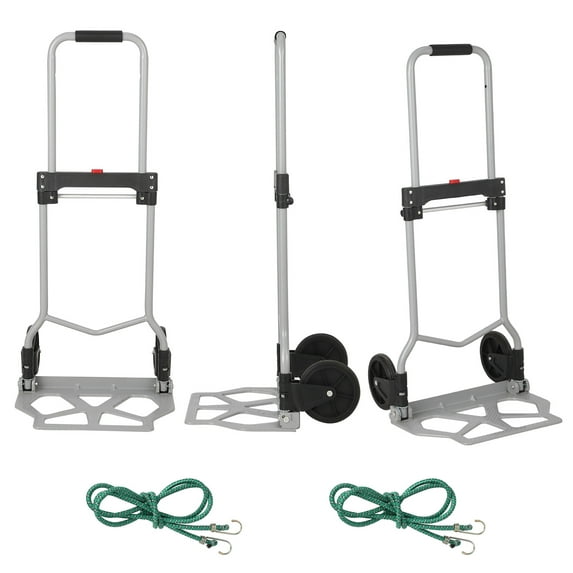 Stair Climbing Cart, 165 lbs Capacity Hand Truck, Foldable Hand Truck Aluminum Trolley