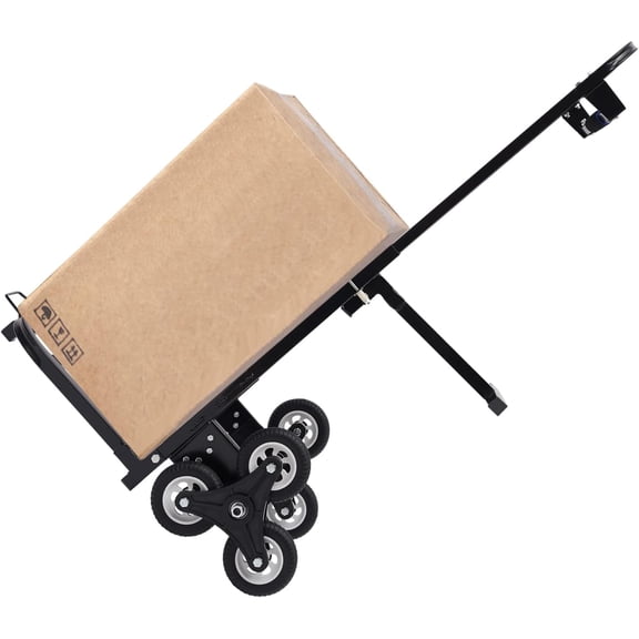 Stair Climbing Cart, 460 lbs Heavy Duty Folding Hand Truck with 6 Wheels, Adjustable Handle Dolly Cart for Stairs