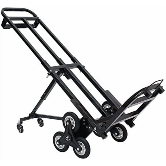 Stair Climbing Cart Heavy-Duty Hand Truck Dolly with 6@ Wheels and Telescoping Handle 460 Lbs Capacity Foldable Trolley Stair Climber Cart Hand Truck Dolly for Warehouses, Airports, Shopping Malls