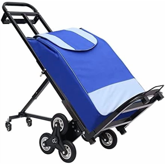 Stair Climbing Dolly, 460 Lb Capacity Heavy-Duty Stair Climber Hand Truck Cart Portable Foldable All Terrain Stair Dolly with Telescoping Handle, Hand Truck Climbing Rope and 6+2 Wheels$$Tools