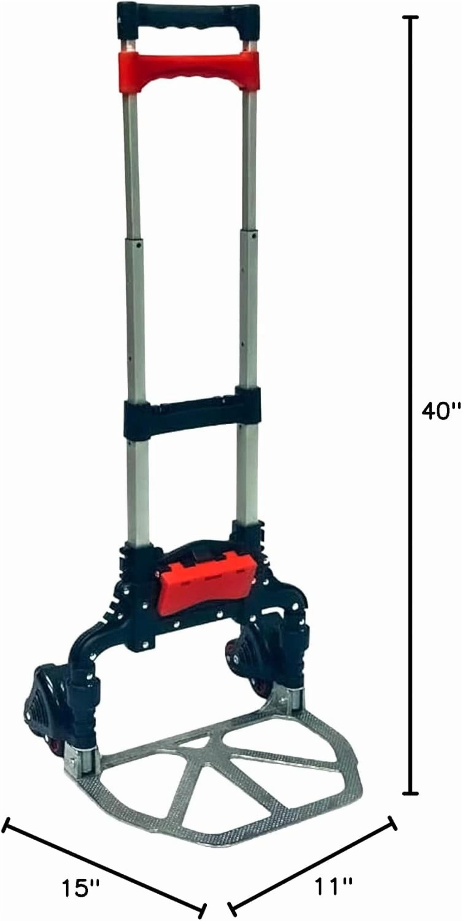 Stair Climbing Hand Truck with 6 Wheels, Folding Aluminum Dolly for Heavy Loads