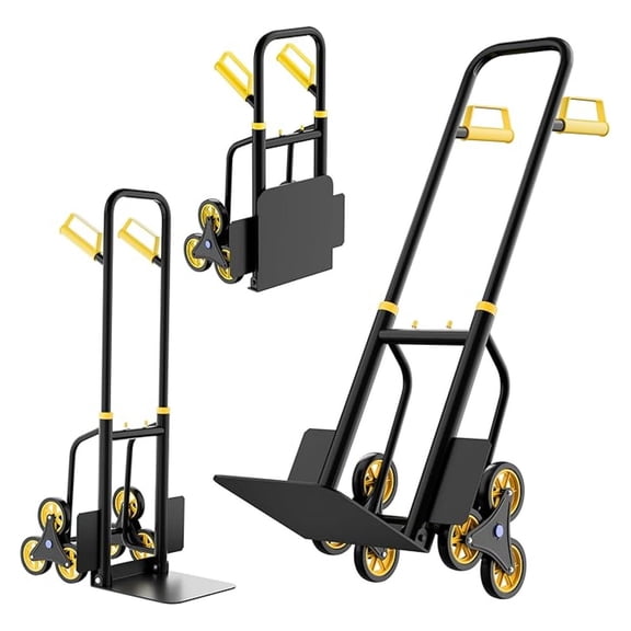 Stair Dolly - 440LB Heavy-Duty Dolly for Stairs | 6 Non-Slip Wheels & Adjustable Handle | for Home, Moving, Groceries, Warehouse, Stairs