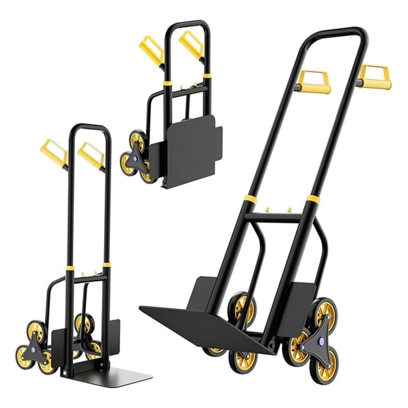 Stair Dolly - 440LB Heavy-Duty Dolly for Stairs | 6 Non-Slip Wheels & Adjustable Handle | for Home, Moving, Groceries, Warehouse, Stairs