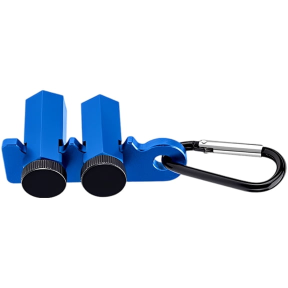 Stair Gauges, 1.65 in Tall Framing Square Accessory with 0.77 in Large Knob, Aluminum Stair Stringer Layout Tool for Rafter Layout and Rips, Framing Square Attachment Jigs with Carabiner, Blue