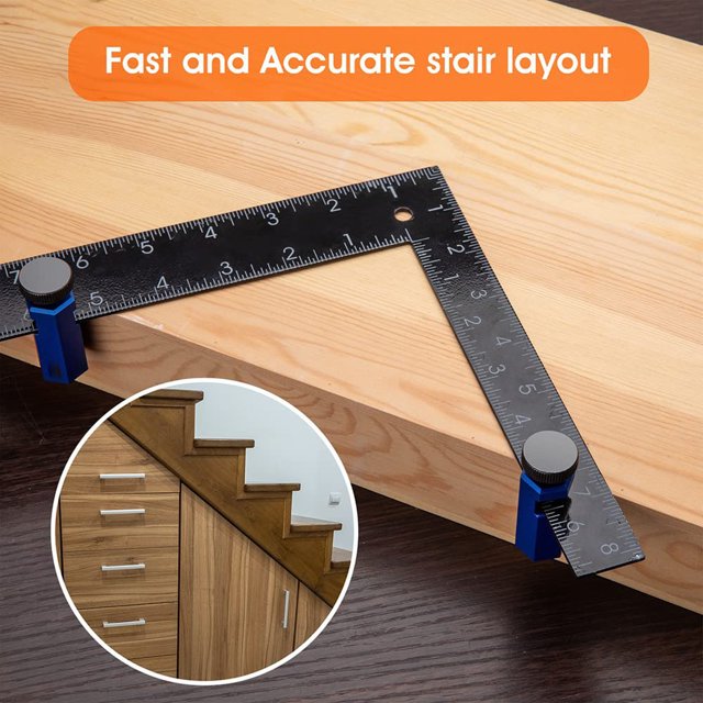 Stair Gauges For Framing And Rafter Framing Stops With Holder For