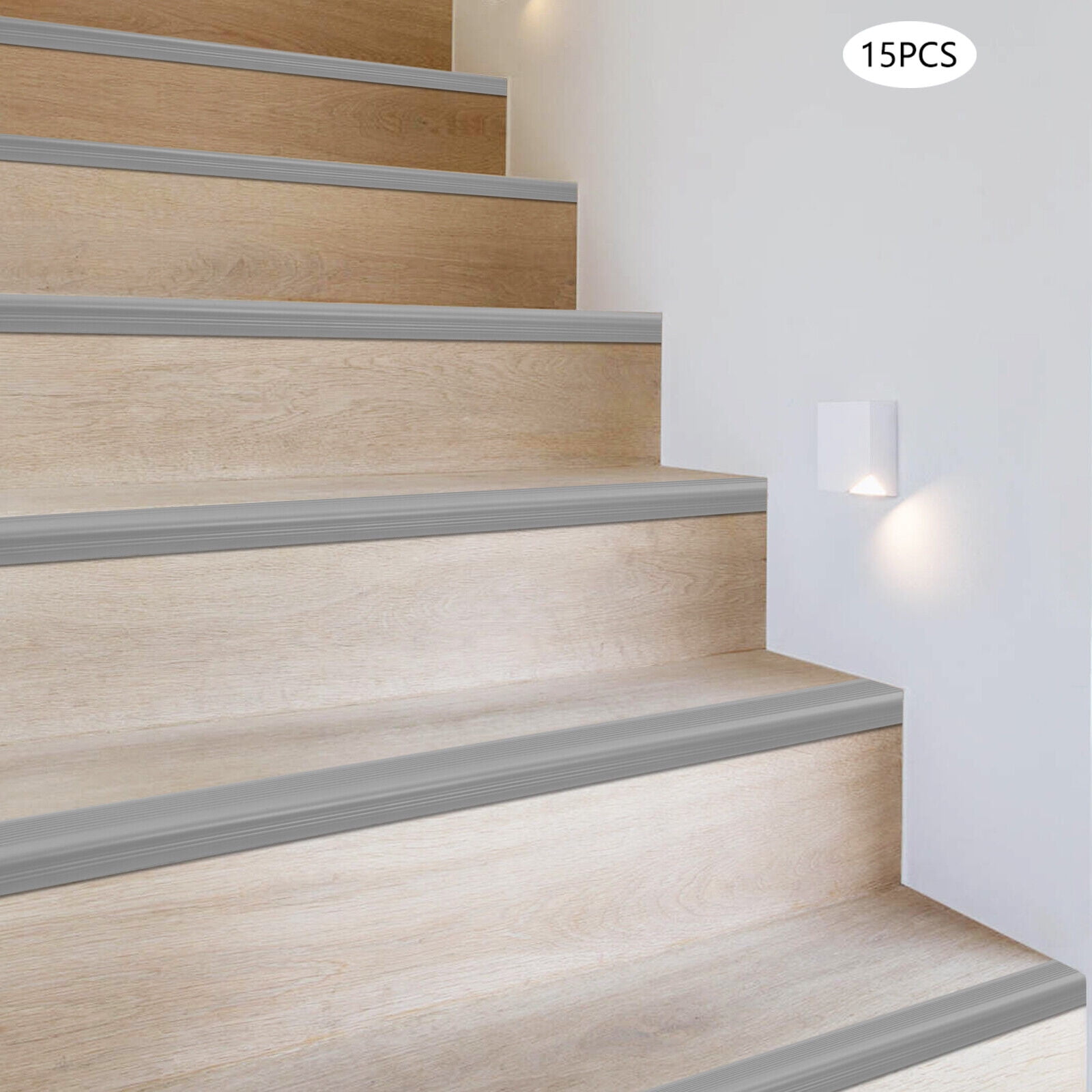 Stair Grey Edge Protector Stair Corner Trim Strips Step Edge Trim assisted living 35.43*1.97*0.98 for Home