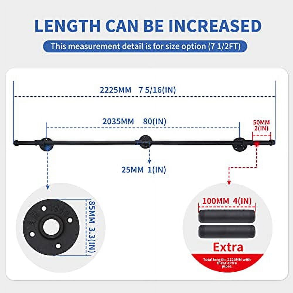 Stair Handrail Industrial Loft Pipe Style Indoor Stair Railing Wrought