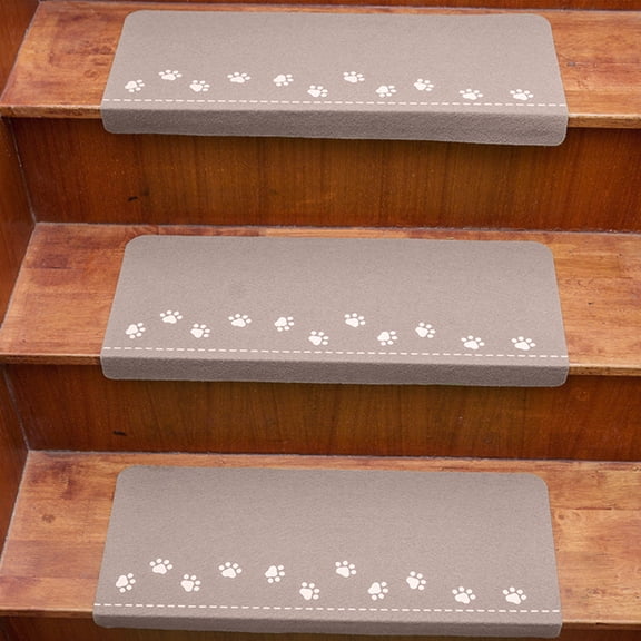 Stair MatTreading Mat Stair Carpet Floor Mat Foot Mat,Self-Adhesive Non-Slip Stair Carpet,Nylon Anti-Fall Step Mat for Home Staircase Safety,21.65x8.66x1.77inch