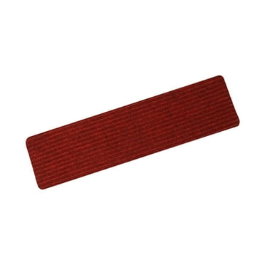 Stair Mats 30x8" Polyester Soft Edging Stair Rugs for Kids Dogs Wooden Steps Red