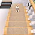 thumbnail image 1 of Stair Mats Non-slip Treads, Gray Polyester Stair Runner with Reusable Adhesive Backing for Indoor Steps, Pet and Toddlers Safety Rug, Easy Clean Washable Carpet, Topliu, 1 of 8