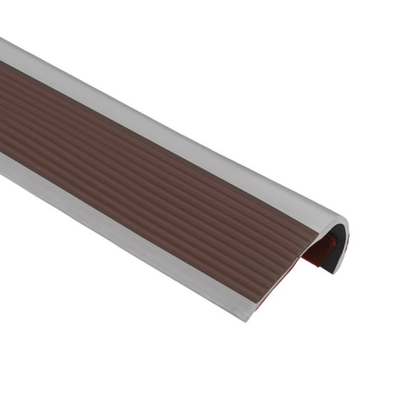 Stair Nosing, Vinyl Stair Edge Protector, Easy to Install, 3.3Ft, Coffee & Grey