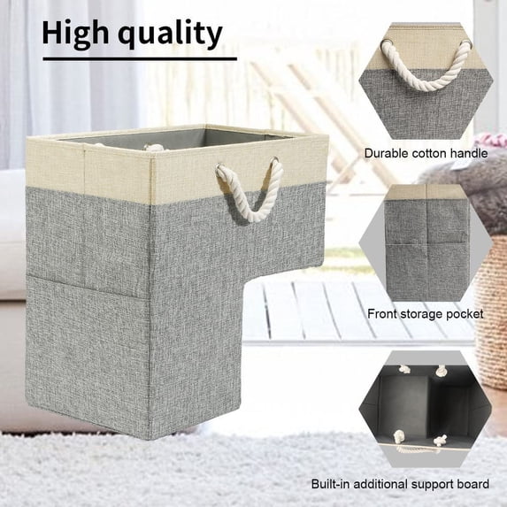Stair Organizer Staircase Basket with Handles Foldable Capacity Clothes Storage Bag for Kid Toys Sundries Books Space-saving Stair Step Storage