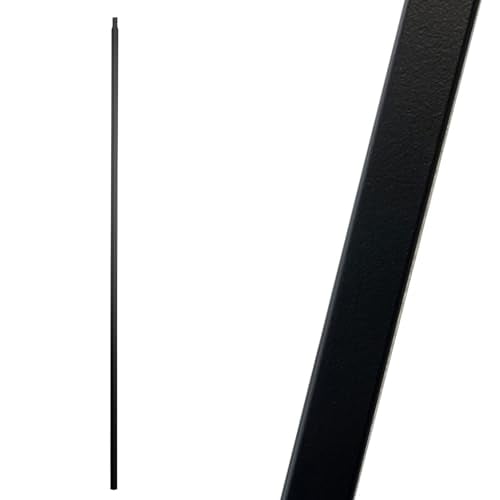Stair Railing Balusters (Box of 5) 1/2" Plain Bar Iron Spindle - Square Metal Balusters (Real Satin Black NOT Matte or Flat Color)$$Tools & Hardware Other